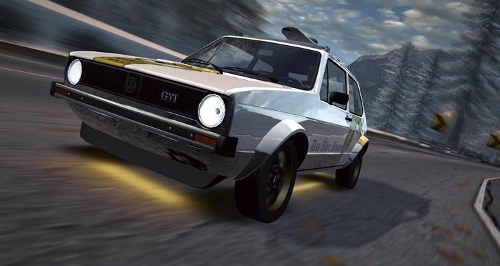 The custom VW Golf Mk1 GTI added to Need for Speed World
