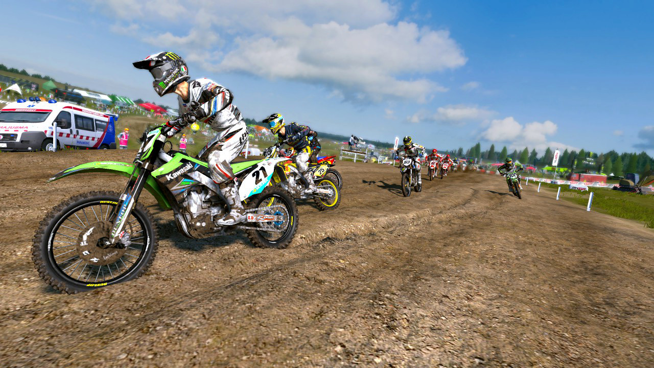 MXGP in the early stages of a Matterley Basin race.