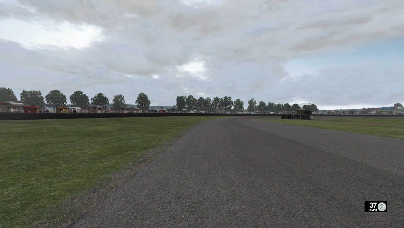Project CARS' Cadwell Park in heavy cloud conditions.