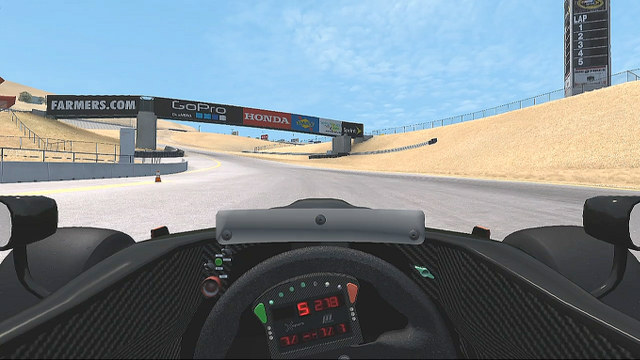 Simraceway: The first turn at Sonoma Raceway with the Lola Formula 3