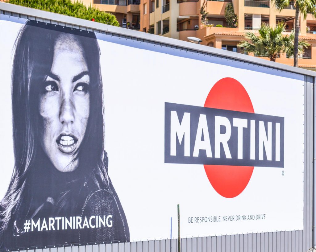 Even F1 Drivers Have To Deal With Distractions, like the legendary Martini poster at Monaco