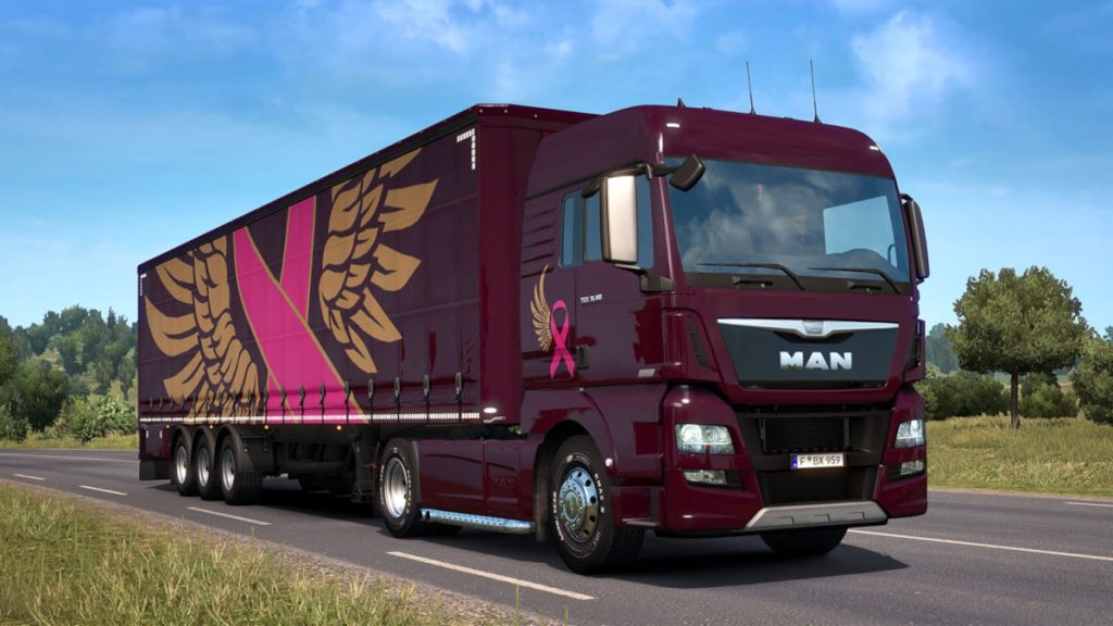 ATS and ETS 2 Turn Pink For  A Cancer Charity Event