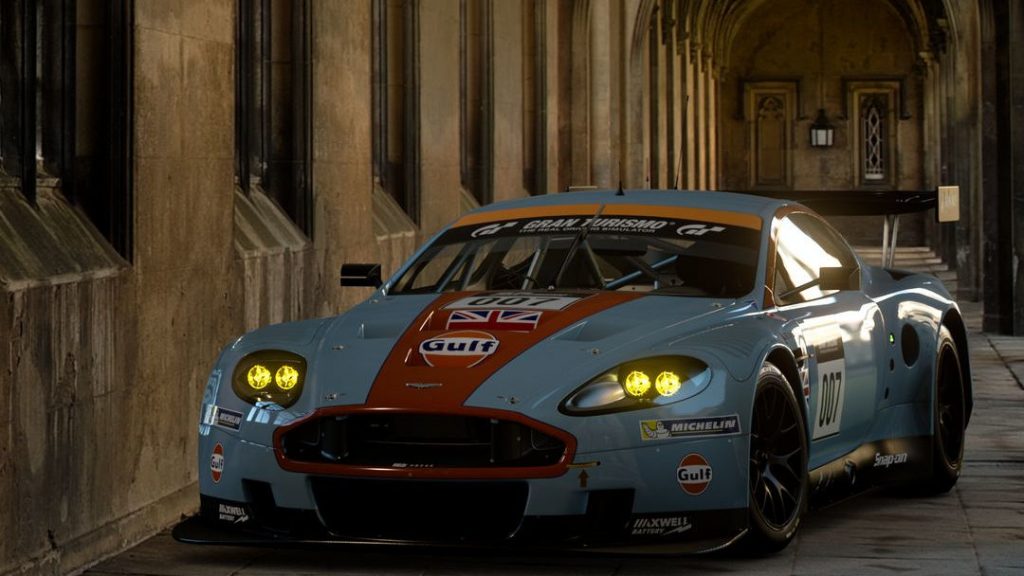 The Aston Martin DBR9 GT1 looks great in GT Sport