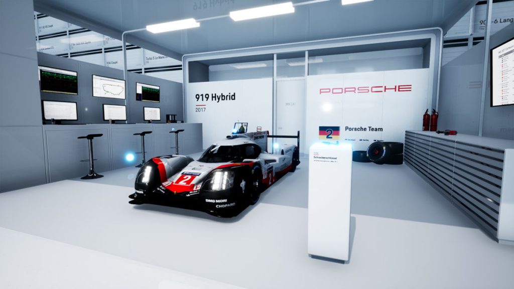 You can examine the Porsche 919 Hybrid as part of the Porsche Hall of Legends