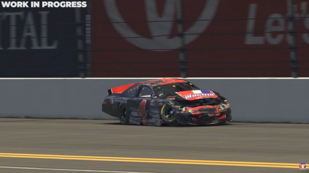 The new NASCAR K&N damage model for iRacing