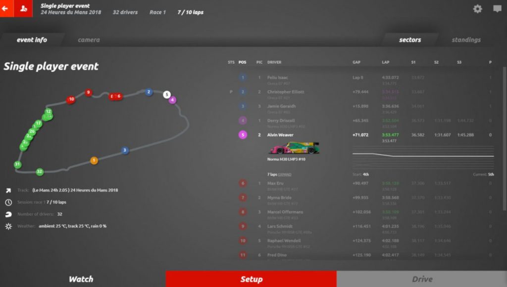 The first rFactor 2 UI Public Beta Update released for the new user interface in 2020