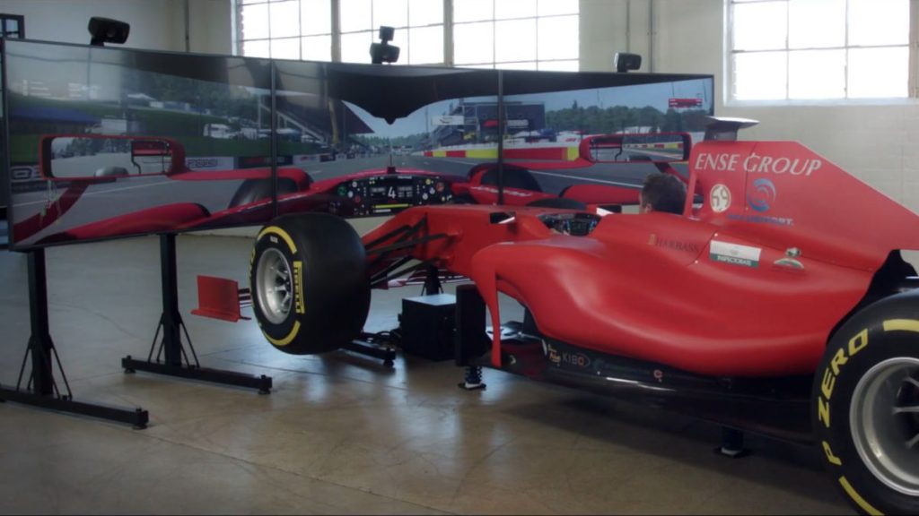 The full motion F1 simulator built by CXC Simulations