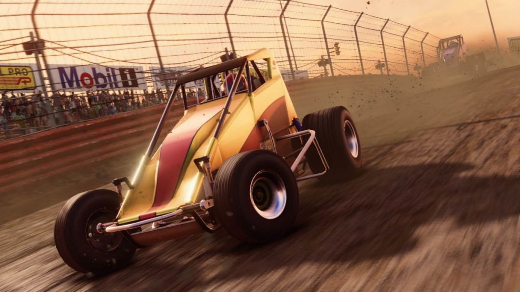 The Gold paint scheme in the new Road Course DLC for Tony Stewart's Sprint Car Racing