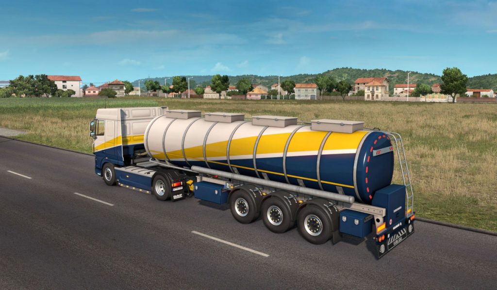 The new food tank trailer in the ETS 2 1.37 open beta