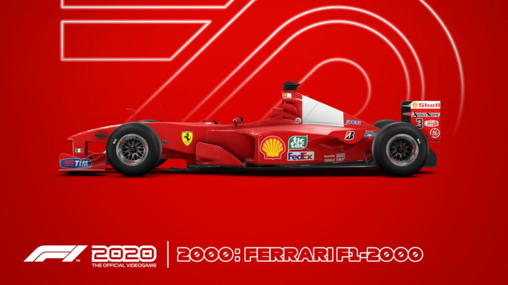 The F1 2020 Deluxe Schumacher Edition exclusive 2000 Ferarri F1-2000