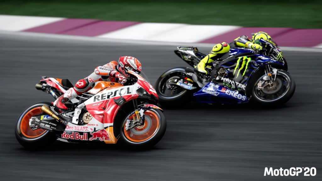 Race as Marquez and Rossi, or against them, with MotoGP 20 released now...