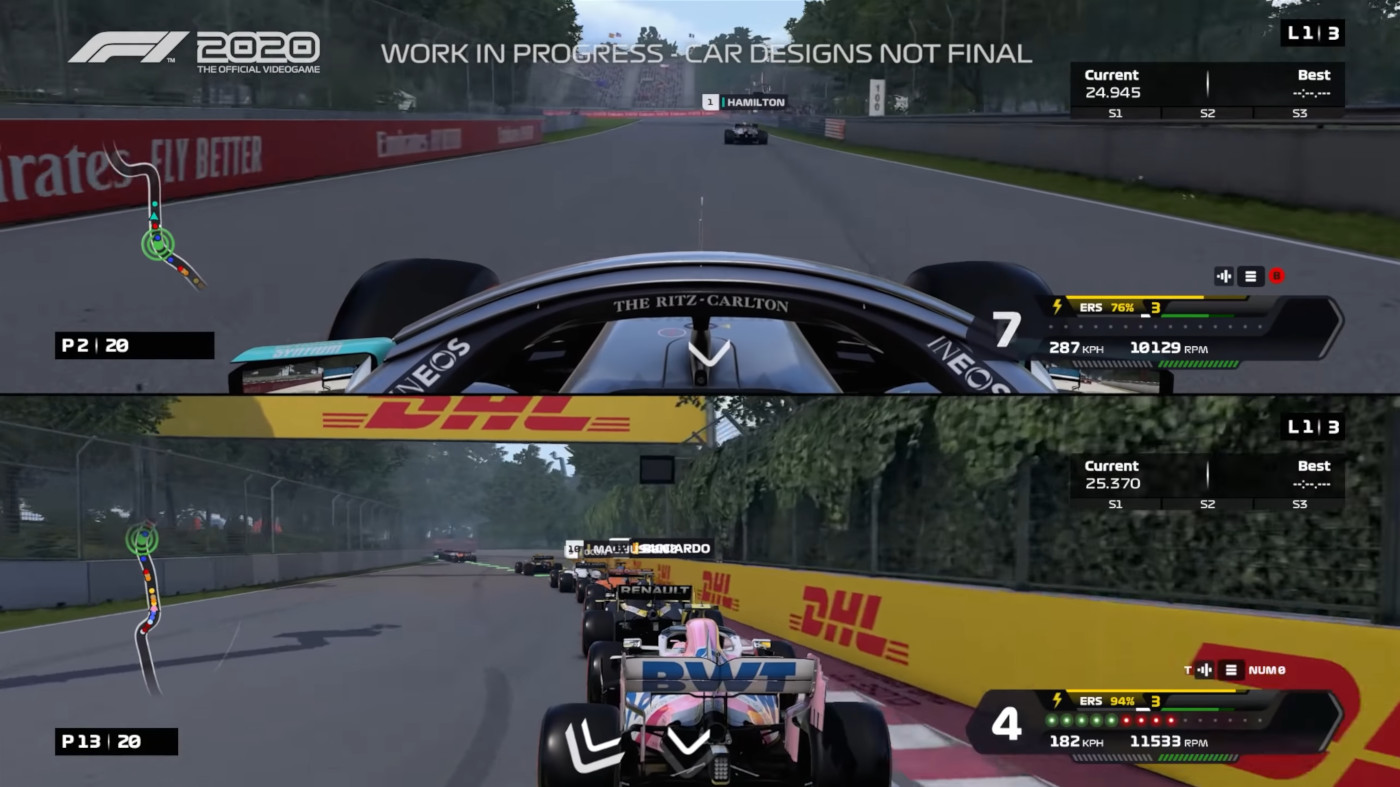 F1 2020 Driver Ratings and Split-Screen - ORD