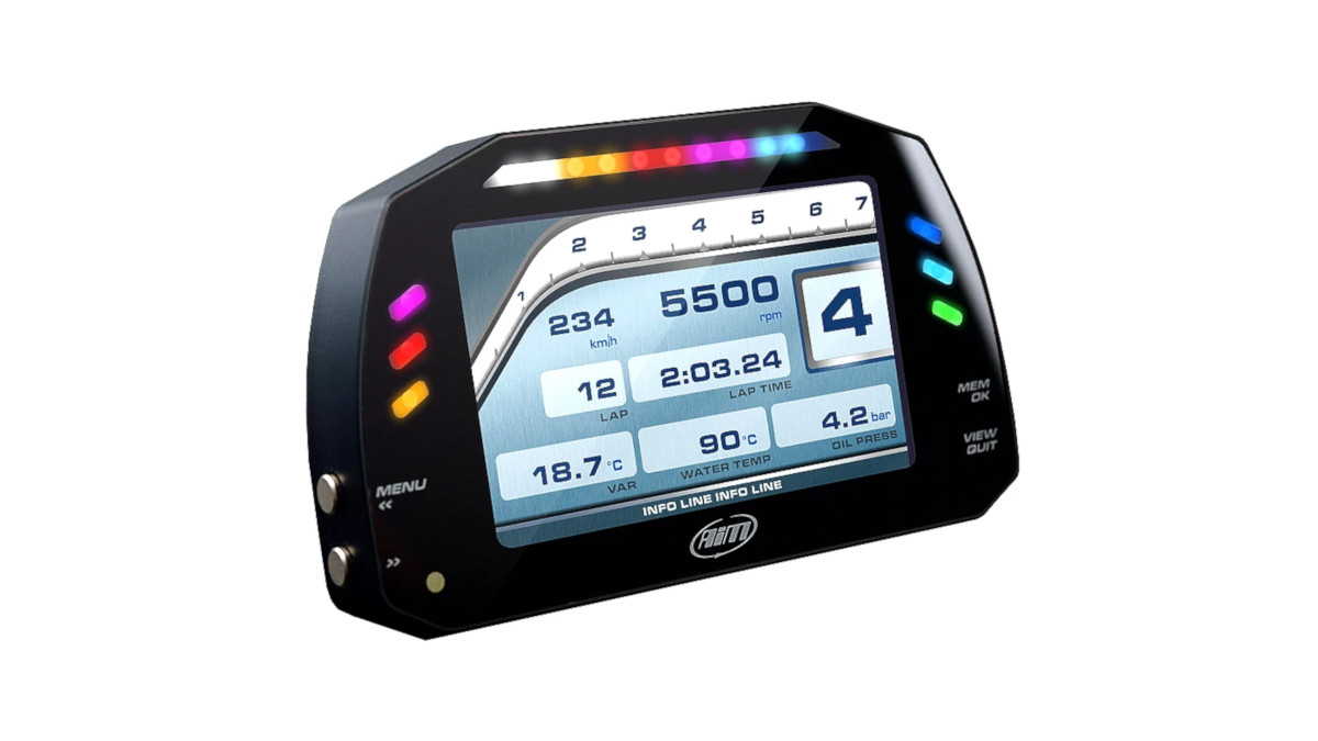 The AiM Technologies MXG 1.2 Strada Sim Racing Display Logger