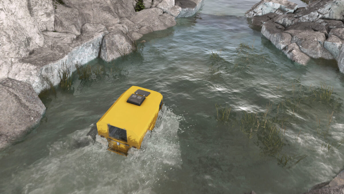 Water doesn't have to stop you in the Spintires SHERP Ural Challenge DLC