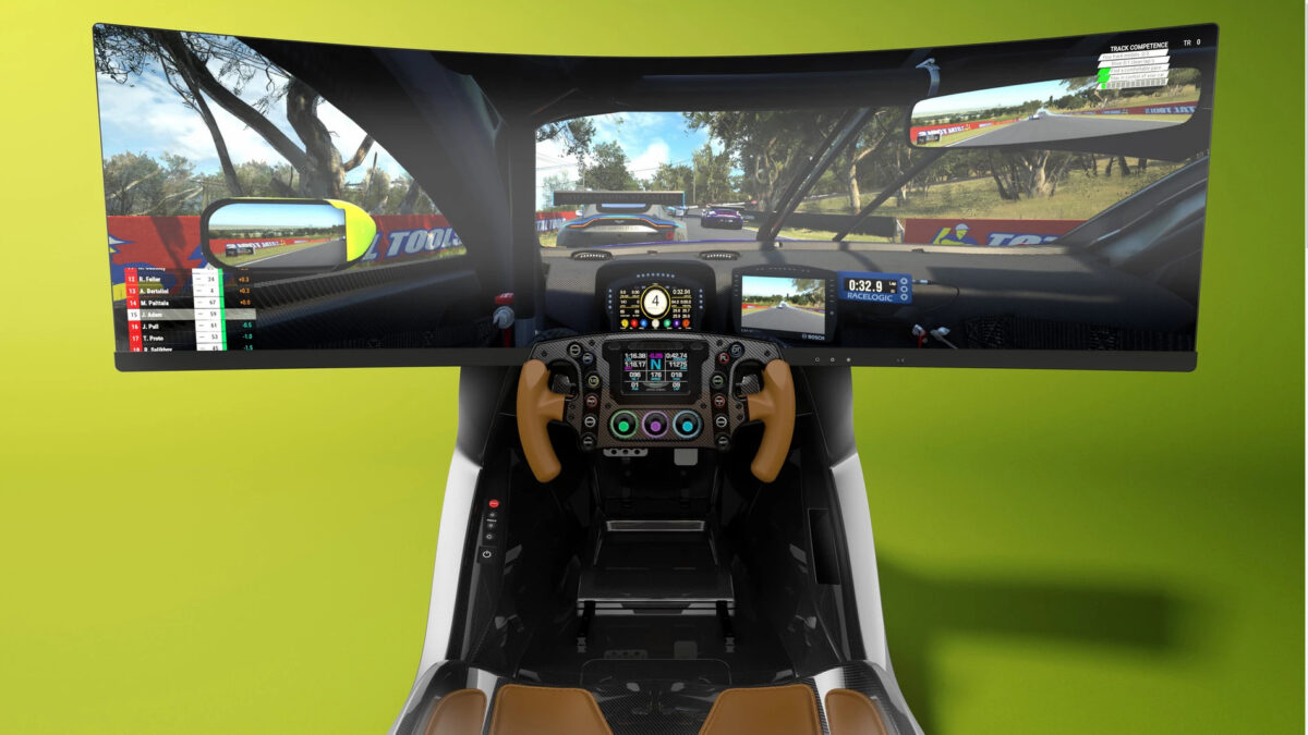 The wheel and pedal set-up looks stunning in the AMR-C01