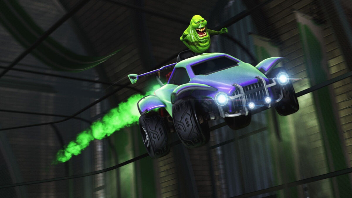 The Slimer Topper from the Rocket League Haunted Hallows 2020 event