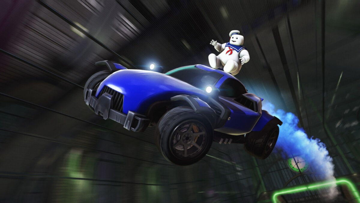 The Stay Puft Topper from the Rocket League Haunted Hallows 2020 event