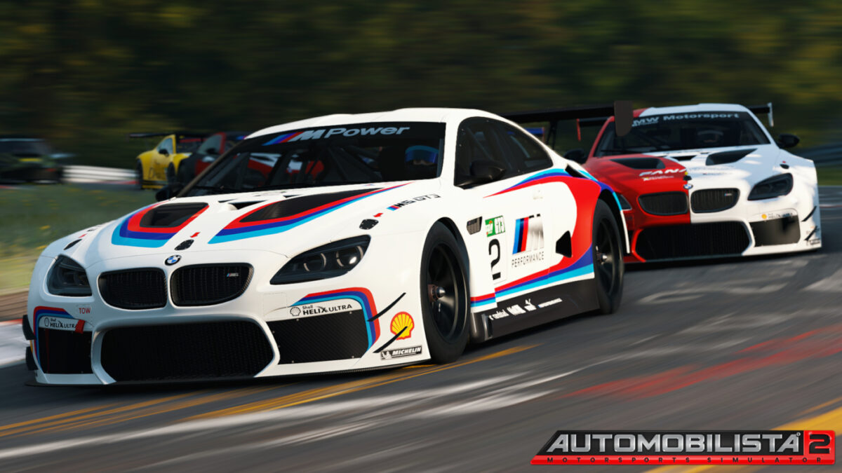 Automobilista 2 V1.0.6 adds new GT3 and GT4 cars, including the BMW M6 GT3