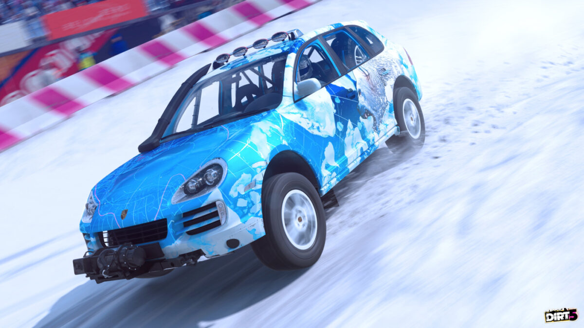 The Snow Limits content pack includes liveries for the Porsche Cayenne Transsyberia and Ford Mustang