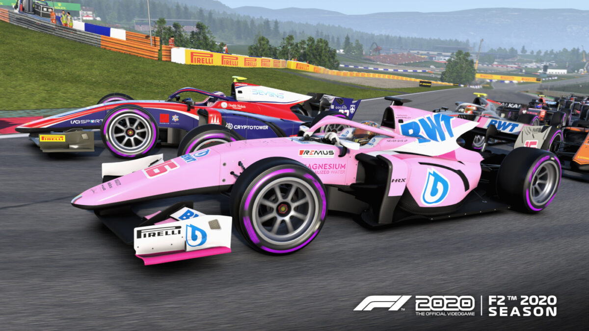 The free F1 2020 Update 1.14 adds the 2020 F2 Season, including BWT HWA Racelab