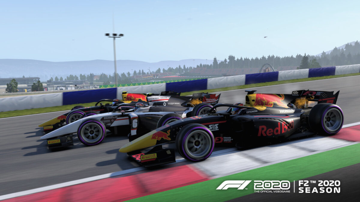 The free F1 2020 Update 1.14 adds the 2020 F2 Season, including the Carlin team