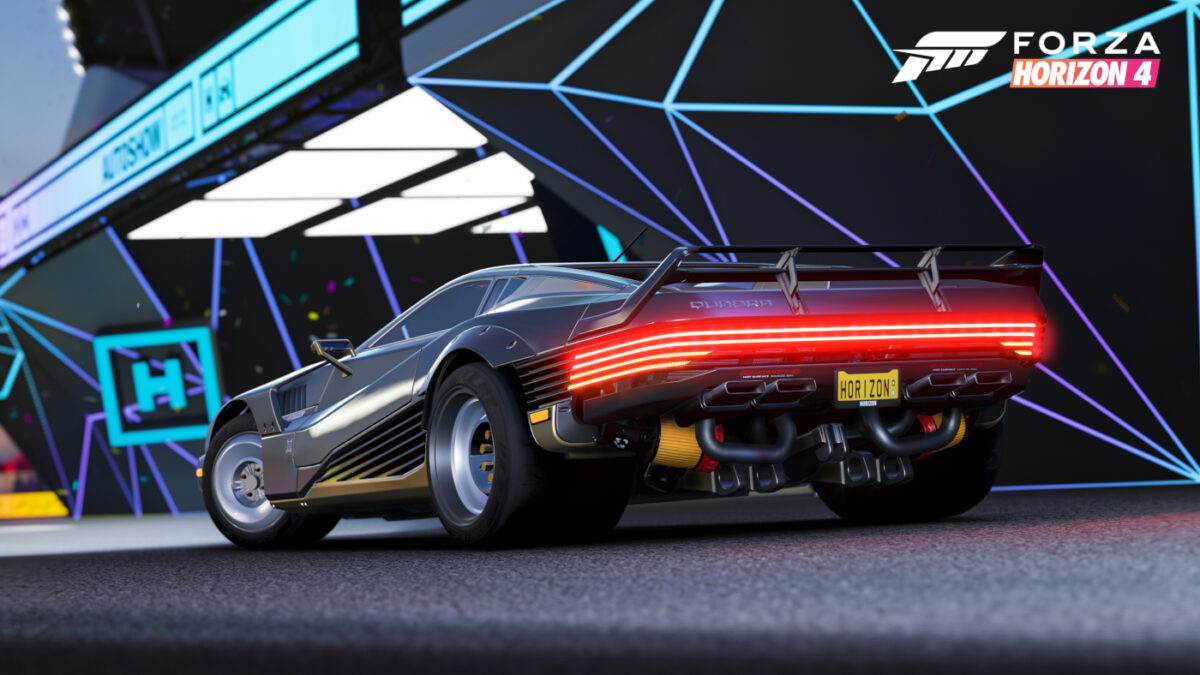 Forza Horizon 4 adds the Cyberpunk 2077 Quadra Turbo-R V-Tech