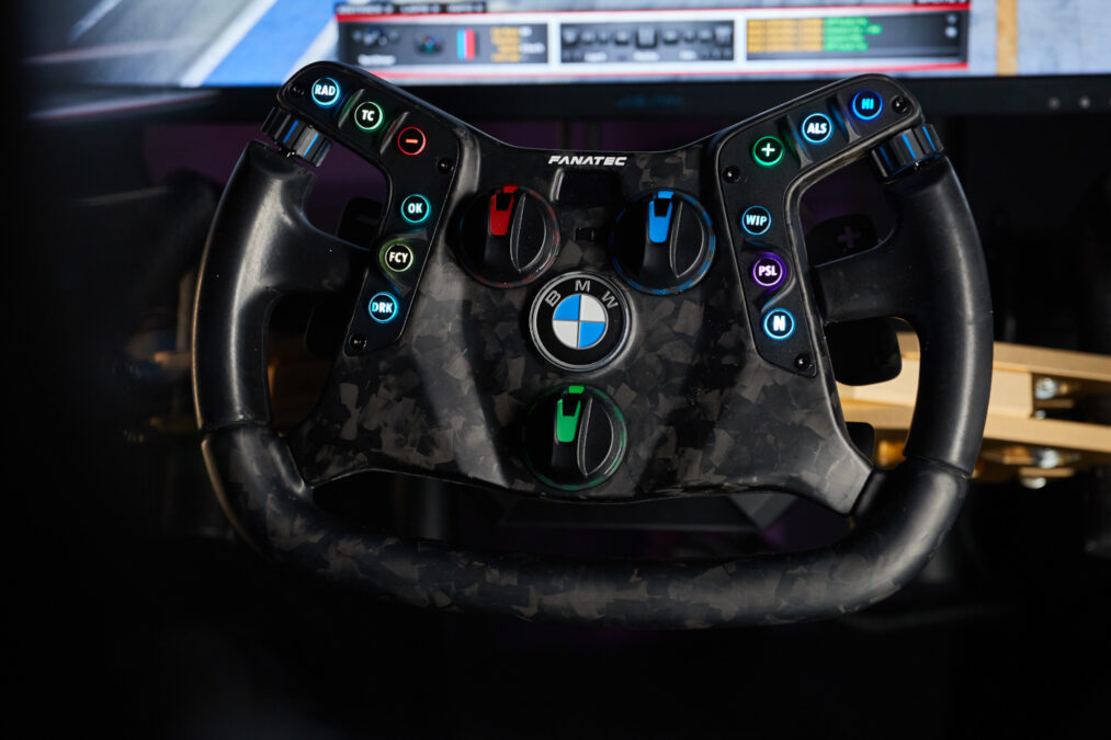The new Fanatec Podium Steering Wheel BMW M4 GT3 looks as gorgeous as a real racing wheel. Because that's exactly what it is...