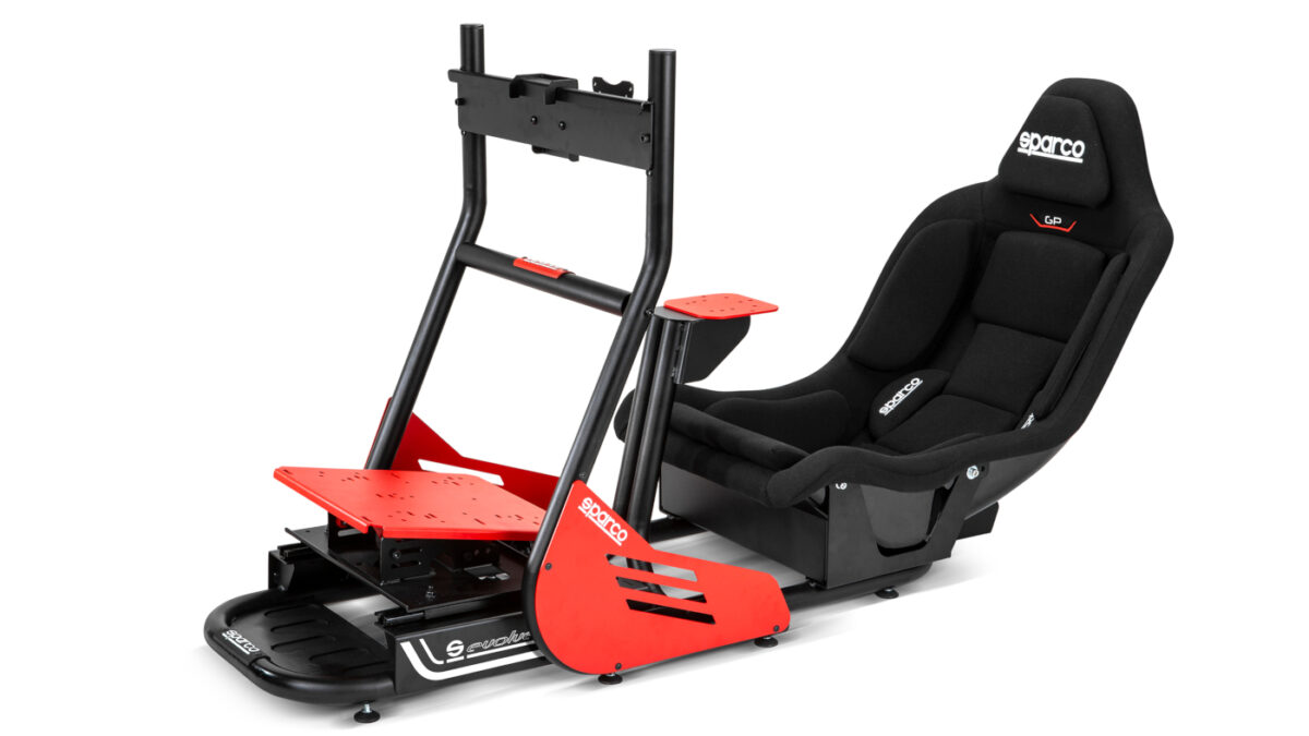 The new Sparco Evolve GP sim racing cockpit offers an open-wheel feel from a genuine motorsports brand