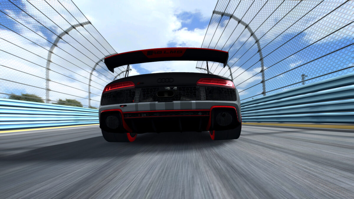 The rear of the Audi R8 LMS GT4 might become a familar sight for RaceRoom drivers