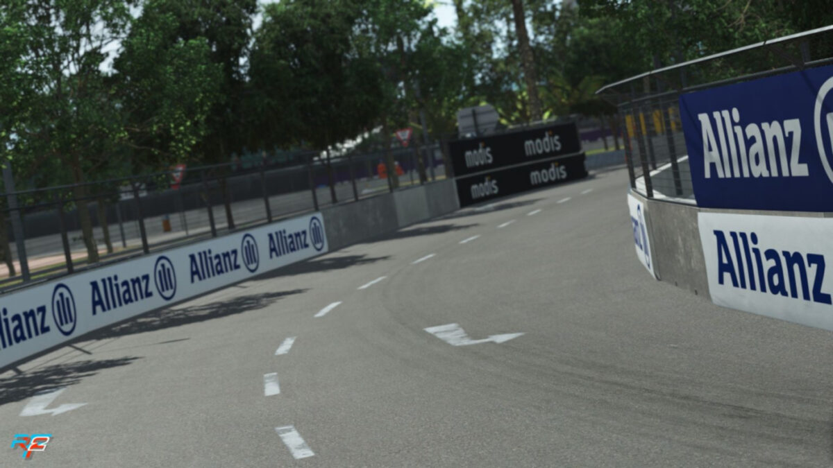 Less issues racing at the Hong Kong E-Prix circuit in rFactor 2 with the latest update