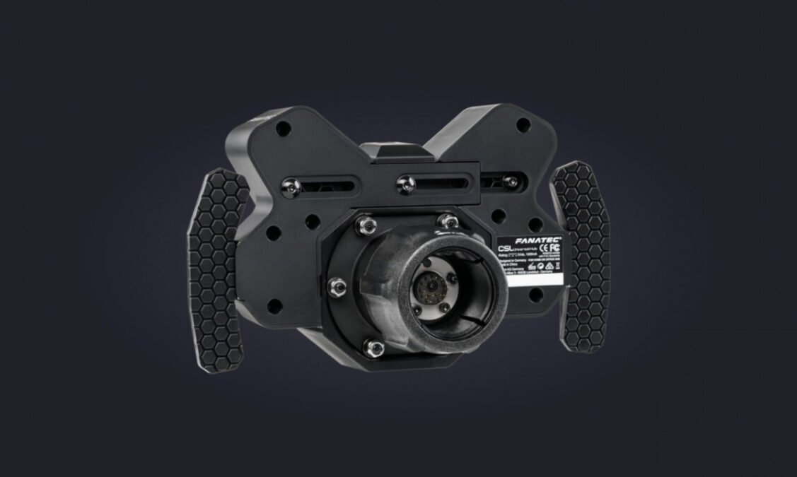 The rear of the Fanatec CSL Universal Hub, showing the quick release system