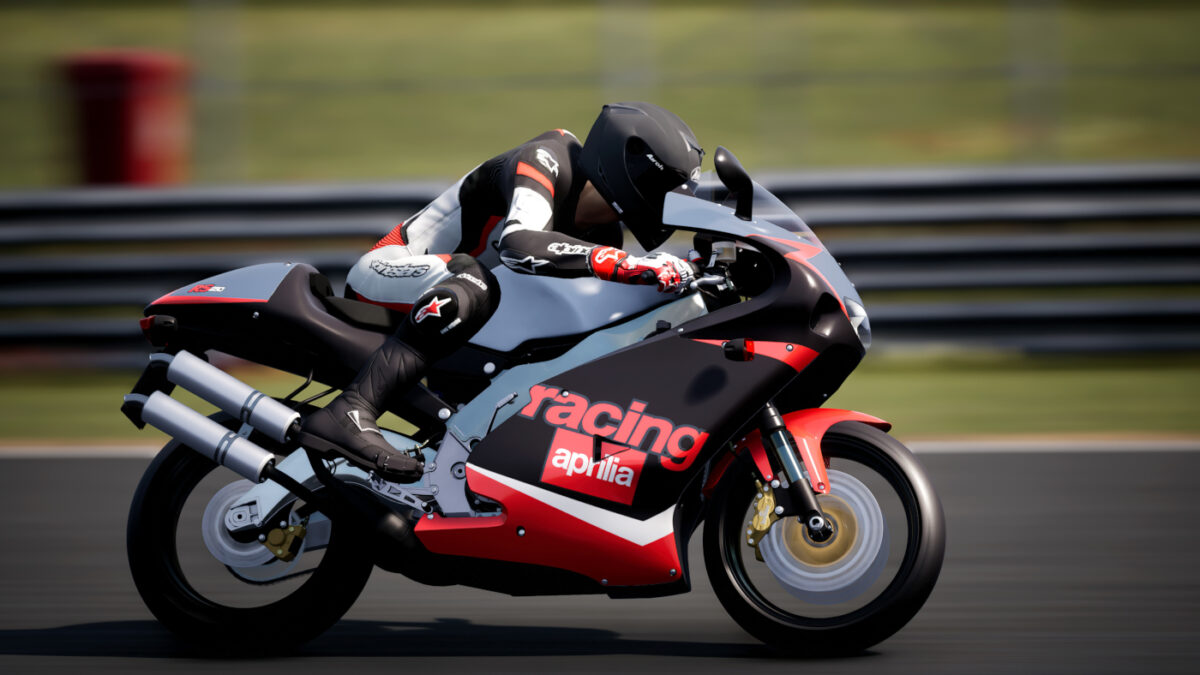 The production version of the 2001 Aprilia RS250 is also included in the new DLC