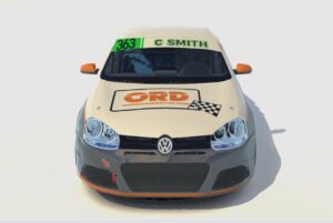 The 2021 VW Jetta Cup car of Team ORD's Chris Smith