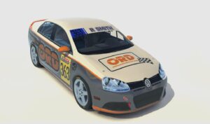 The 2021 VW Jetta Cup car of Team ORD's Ryan Smith