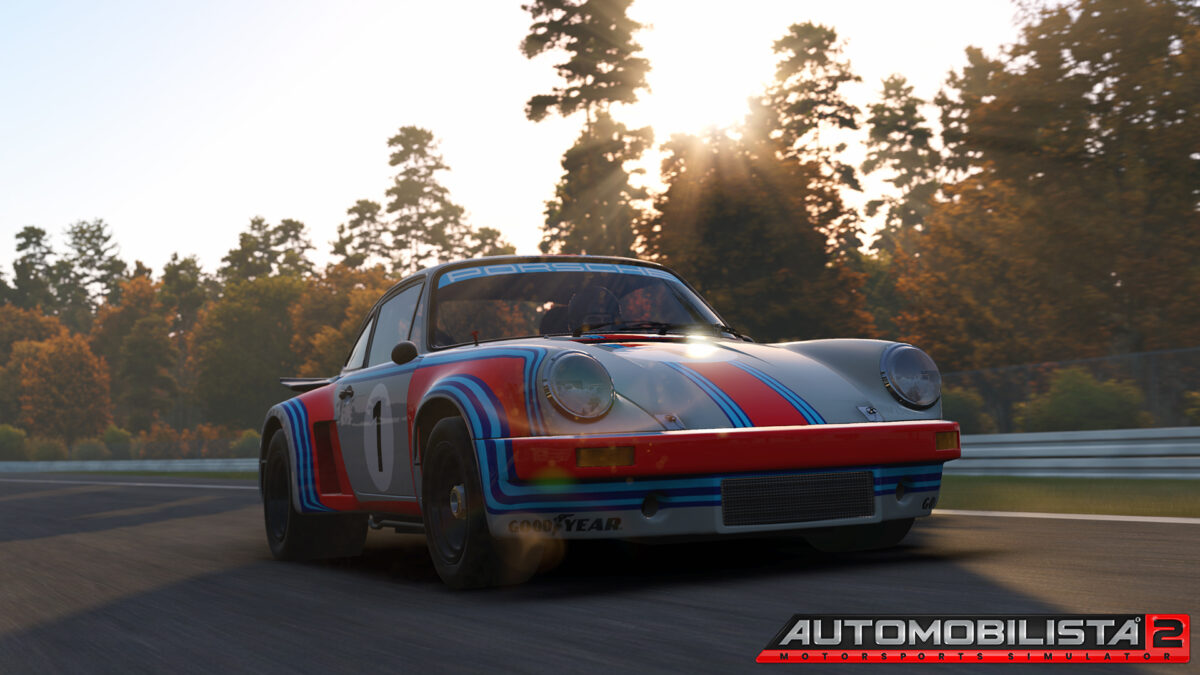 The 1974 Porsche 911 Carrera RSR is revealed in the Automobilista 2 June 2021 Developer Update