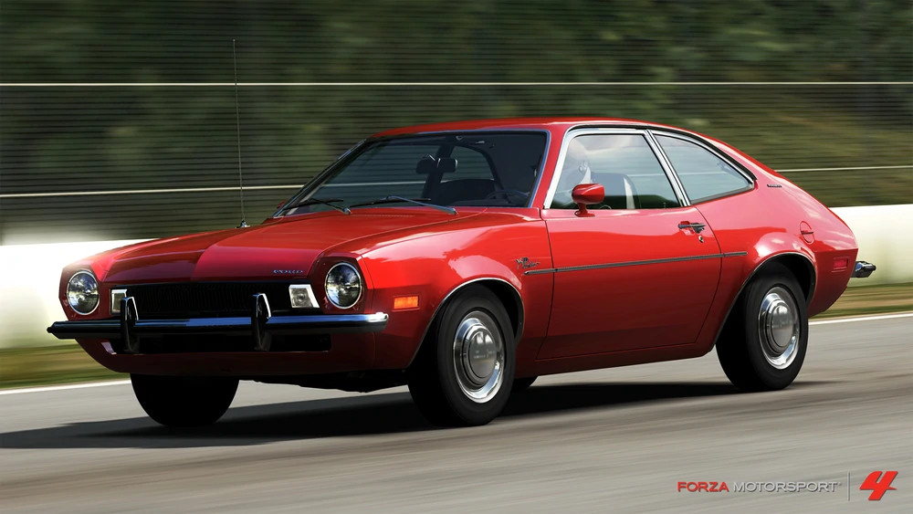 The Forza Motorsport 4 January Jalopnik Car Pack includes the 1973 Ford Pinto