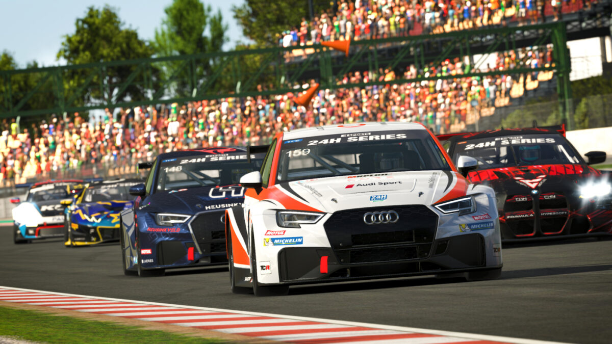 The TCR class saw a dominant win for CoRe SimRacing