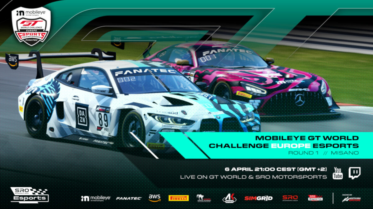 The 2022 GT World Challenge Europe Esports Challenge starts tonight, Wednesday April 6th, at Misano