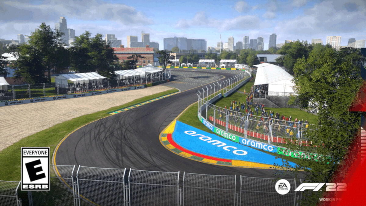 The Albert Park Circuit in Adelaide, Australia in F1 22