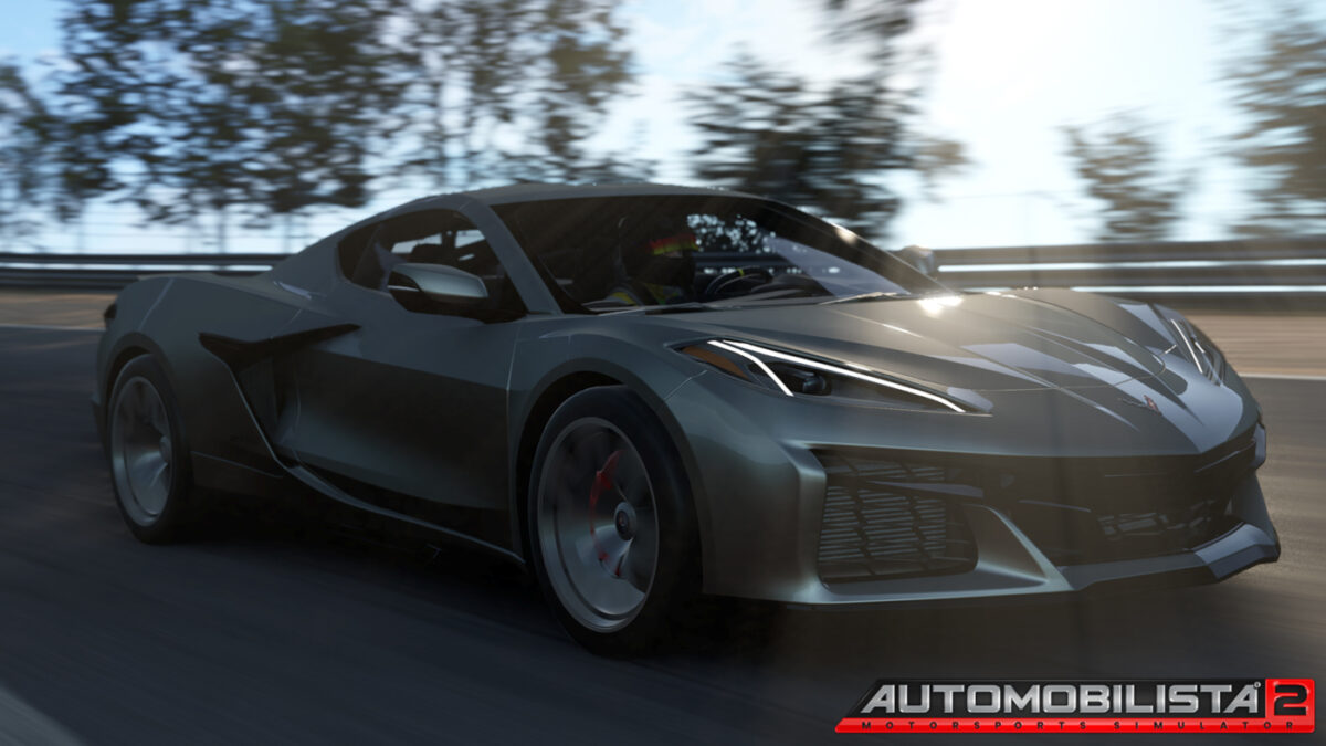 The Automobilista 2 December 2022 Development Update includes the Corvette C8 Z06 for the Supercars pt1 Pack