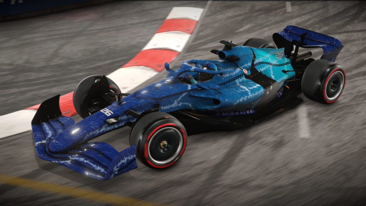 The F1 22 Ghost of Christmas set, including livery, helmet, gloves and race suit