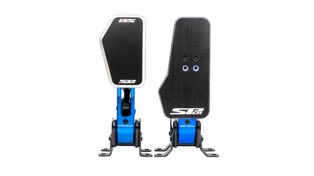 The Formula version of the Cube Controls Pedals Set SP01 features a carbon fibre throttle faceplate