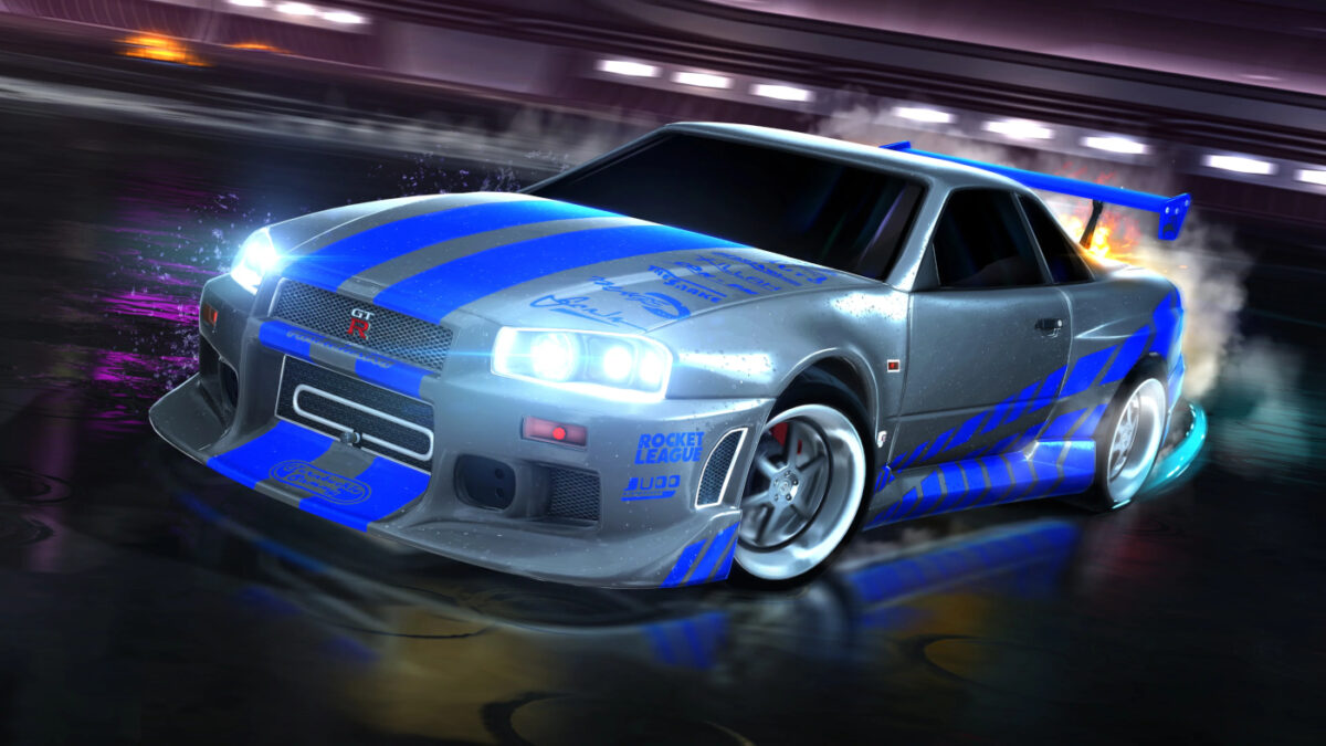 The Fast & Furious Nissan Skyline in Rocket Leagu