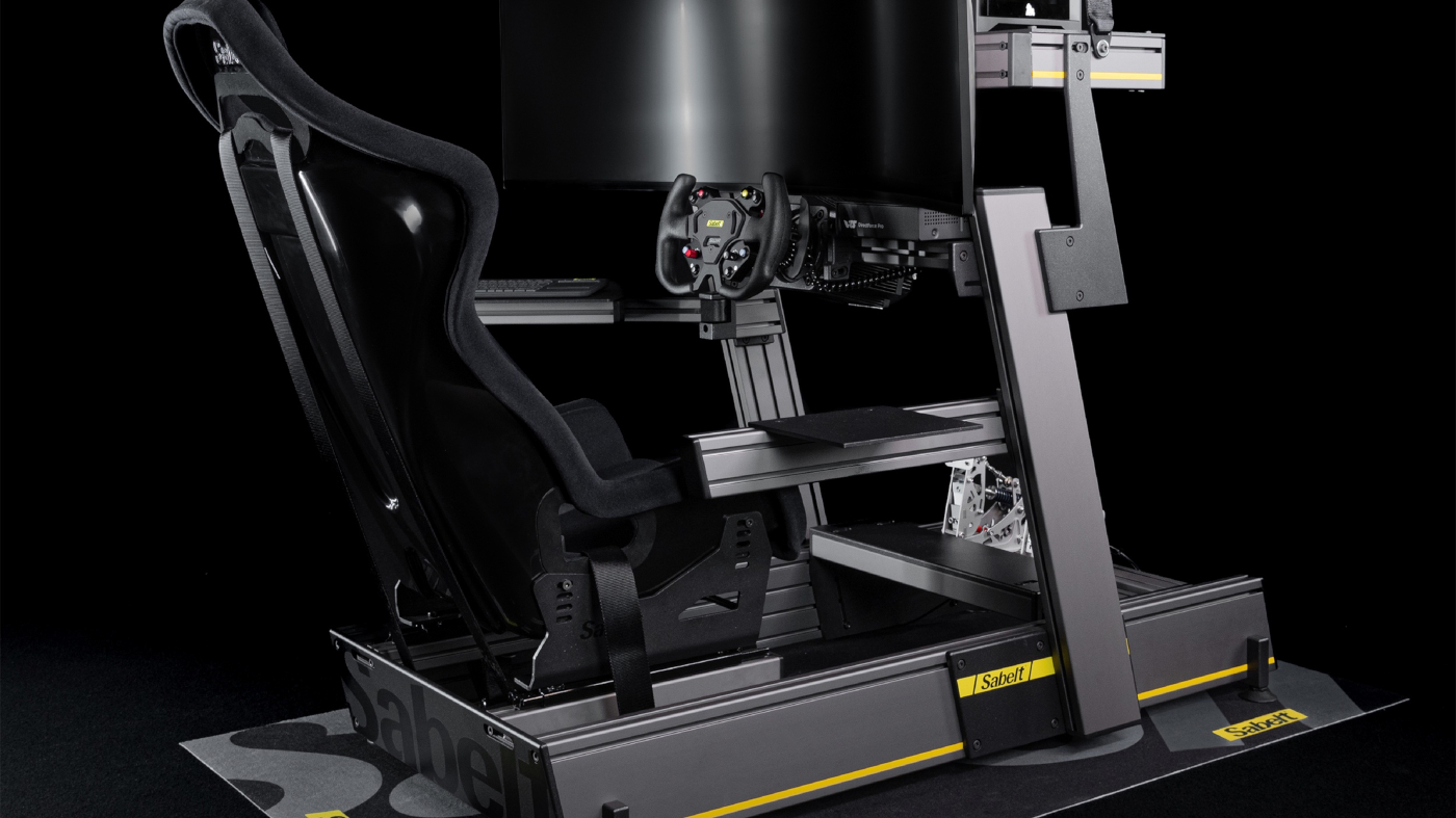 Upshift R-PRO Black Edition Aluminium Profile Sim Racing Rig