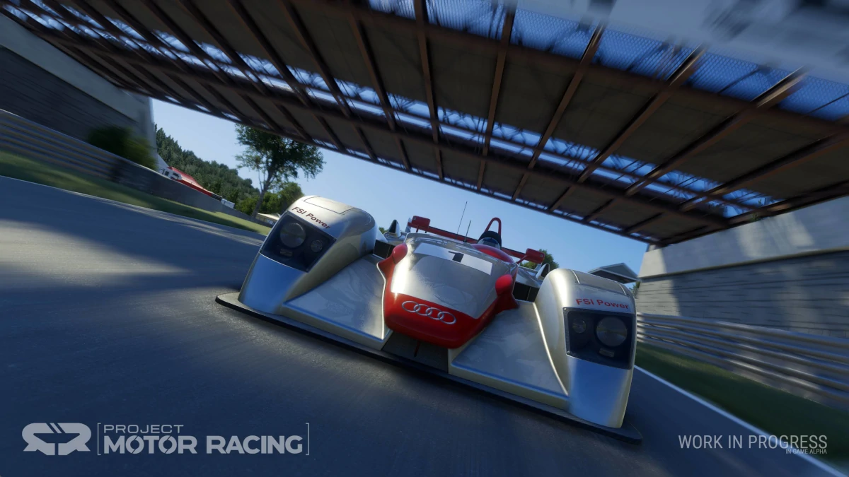 The 2002 Audi R8 LMP900 in Project Motor Racing