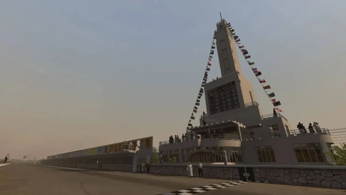 Nearly all of the buildings around the Tripoli Circuit have been updated, including the white concrete tower